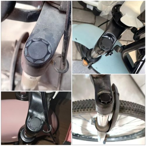 SquEqu 6 Pack Bike Suspension Fork Cap Rubber Dust Cover ID 19mm Protective Plug Shoulder Top Tips for Bike Front Forks Electric Bikes Ebike Oil and Air Shock Absorber Damper Montain Road MTB