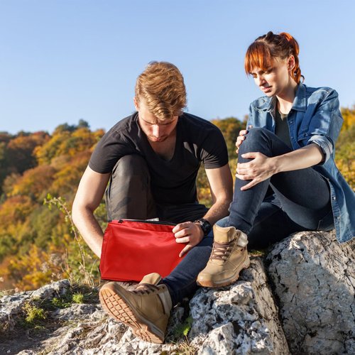 Faylapa Empty First Aid Bag Travel Essentials Medical Pouch 8.07x6.29x1.96 inch Bag Foldable for Travel, Home, Office, Vehicle, Camping, Outdoor (Bag Only)
