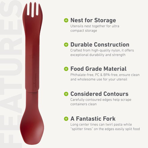 GoBites Duo Portable Silverware Set - Full Size Fork & Spoon, BPA-Free Travel Utensils
