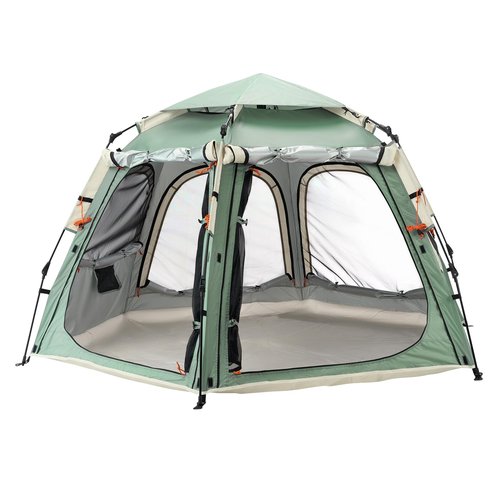 Qunature Tents for Camping 2 Person Waterproof Pop Up Camping Tent with Screen Porch 4 Ventilation Mesh Windows & 2 Doors Portable for Camping, Hiking, Beach, Backpacking, and Outdoors