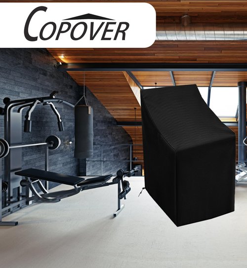 Exercise Bike Cover, Upright Cycling Stationary Bike Cover Outdoor Storage Peloton Bike Protective Cover Dustproof Waterproof Indoor Outdoor Exercise Bike Bicycle Covers with Storage Bag