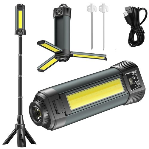lifancy Camping Lantern Rechargeable-High Brightness LED Lantern Camping Essentials Lights-Portable Camp Lamp and Flashlight - Collapsible and scalable Camp Lights for Hiking,Camp,Emergency Lighting