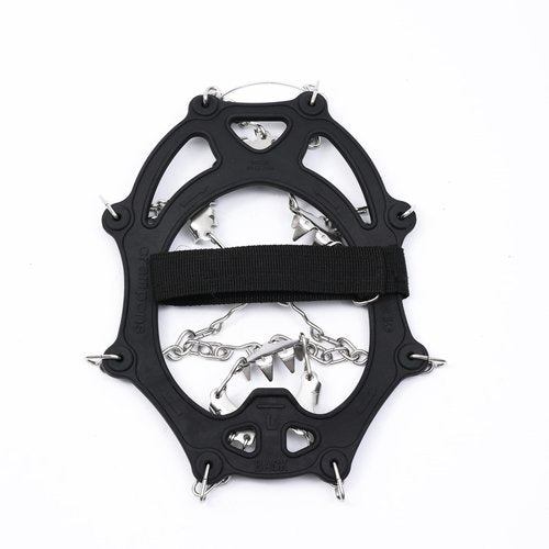 Adfarnuo 26 Stainless Steel Spikes crampons for Hiking Boots Men and Women Not Slipping on The ice Surface Stainless Steel Anti Slip ice Claws Cold Resistance -45 (L(Shoe Size 41-43))