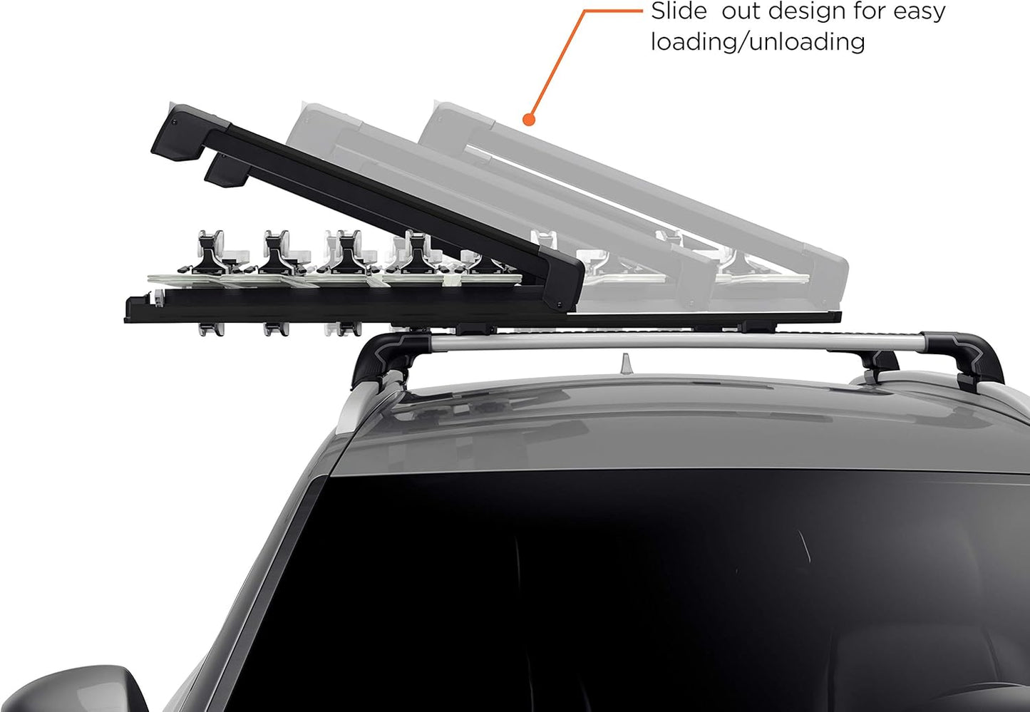 Thule SnowPack Ski/Snowboard Rack, Large (6 Pr/4 Boards), Black