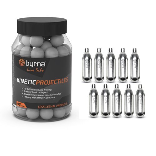 Byrna SD Accessories Bundle - 95 Count Kinetic Projectiles & 10 Count CO2 Cartridges for Byrna SD Launchers