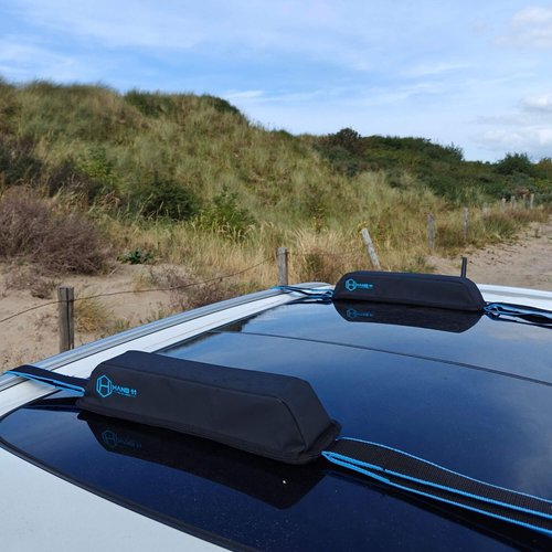 Hang 11 Surfboard Roof Rack - Fits Any Vehicle, Carries up to 3 Boards, Extra-Wide 1.5" Straps, Premium Surfboard Car Racks, Soft Universal Roof Carrier for Surf Board Paddle Board & SUP
