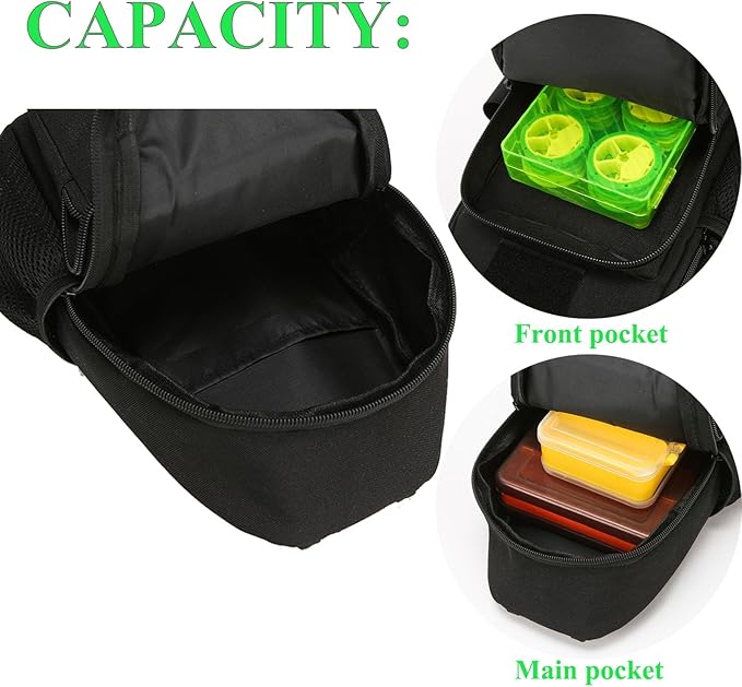 Fishing Sling Bag - Small Fishing Tackle Storage Bags with Rod Holder(Green)