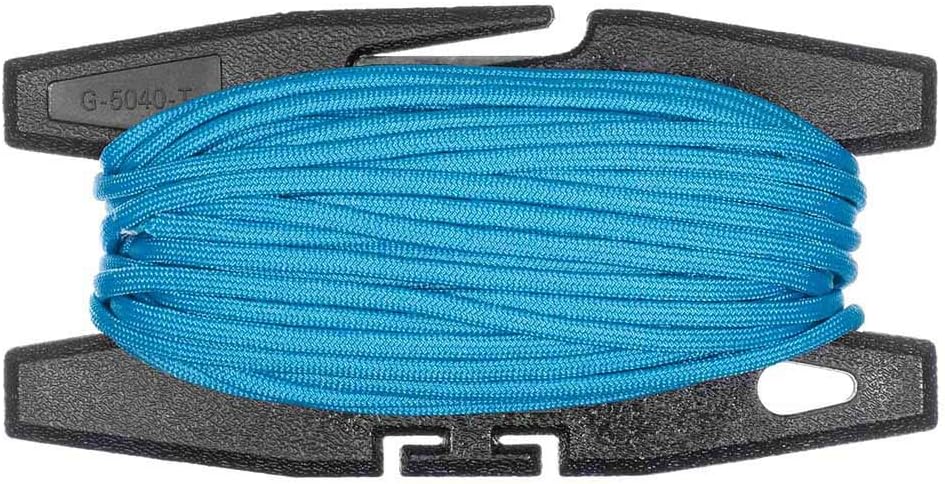 Paracord Spool Tool with 50 or 100 Feet of 550 7-Strand Parachute Cord - USA Made