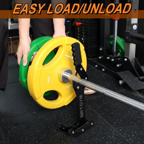 BRTGYM Deadlift Jack Barbell Stand Load & Unload Barbell with 660LB Weight, Non-slip Handle Barbell Jack for Deadlift Exercise, Weight Training, Home Gym