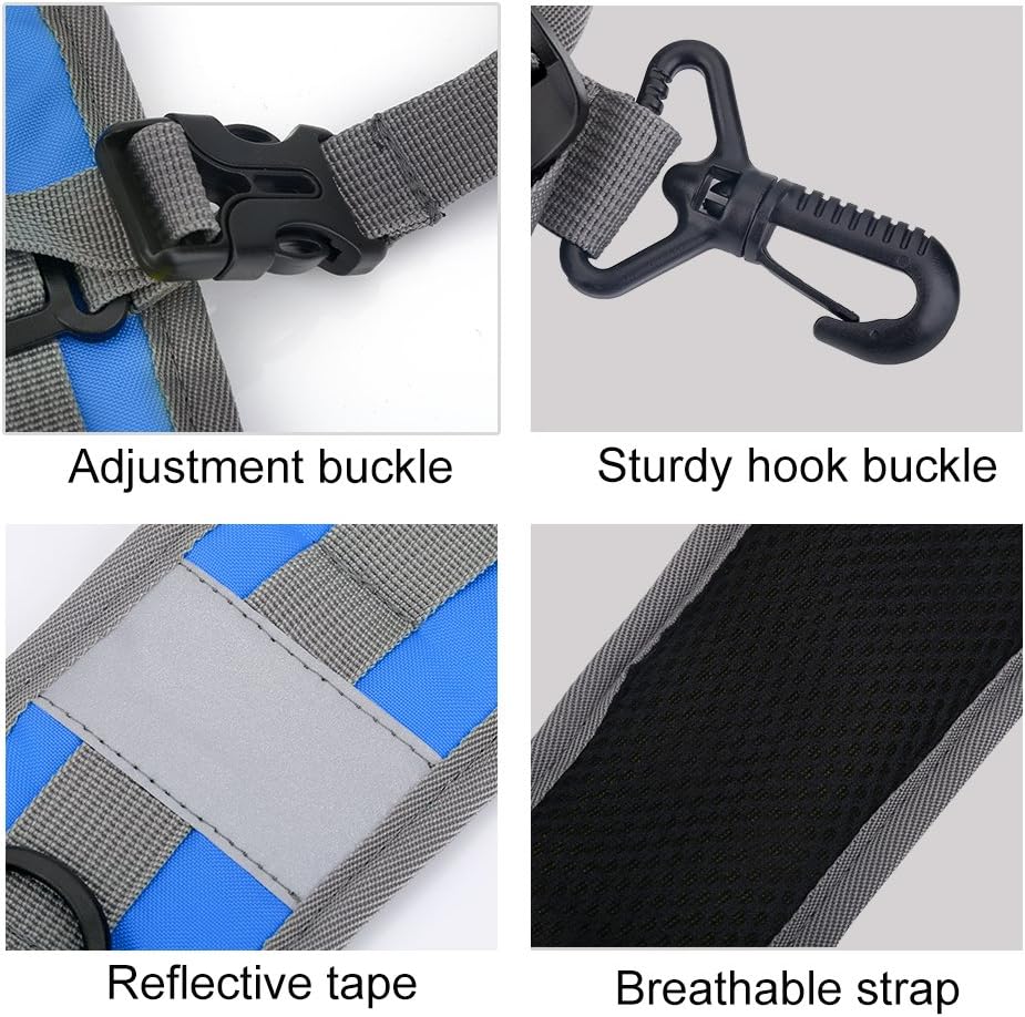 Replacement Shoulder Strap, Adjustable Nylon Shoulder Strap for Backpacks, Hiking & Jogging (Blue)
