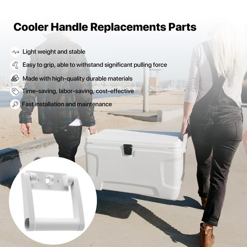 Replacement Cooler Handles Parts for 25-72 Qt Coolers,High Strength Plastic Cooler Handles and Screws Kit -2 Pack