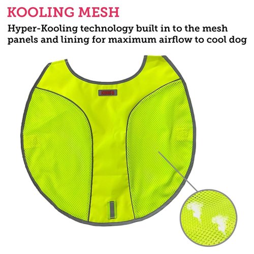 KONG Sport Hiker High Visibility Dog Safety Vest, Reflective Jacket Apparel for Low Light Conditions Outdoors, Walking, and Running, Small Medium and Large Dogs (Small), Neon Green