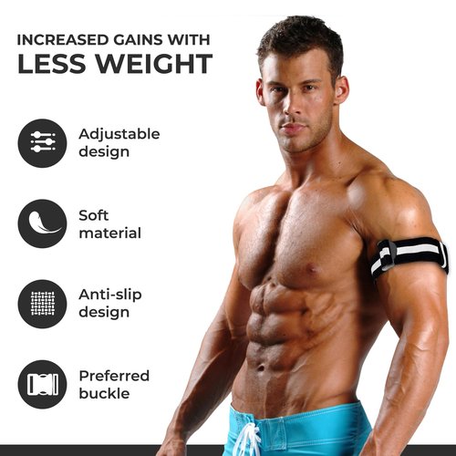 Happy Feet Blood Flow Restriction Bands - Resistance Bands for Glutes, Legs, Arms Training & Hip Building – Weightlifting Fitness Exercise Straps for Men & Women – Pack of 4