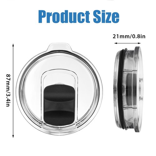 Tumbler Lids for Yeti, 2 Pack 20 oz Magnetic Replacement Tops for 20 oz Tumbler, 16 oz Pints, 10/24 oz Mug, 10 oz Lowball, Spill Proof Covers with Magnetic Slider for Ozark Trail, Old Style Rtic