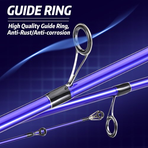 Sougayilang Inshore Saltwater Fishing Rods, 7-Foot Spinning Rods with EVA Handles, Stainless Steel Guides with Ceramic Rings, Fighting Butt