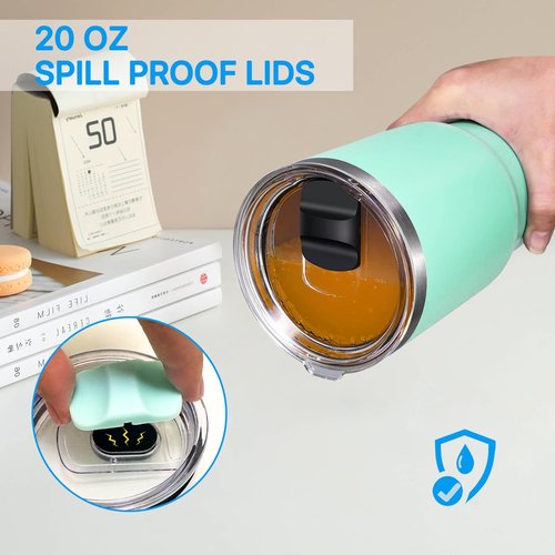 2 Pack 20 oz Tumbler Lid for Yeti Lids with 3 Magnetic Slider Replacement，Replacement Lids Compatible for YETI 20 oz Tumbler, 10/24 oz Mug, 10 oz Lowball