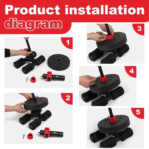 ANOSWXG Tib Bar, tibialis trainer, tibialis bar, Knees Over Toes Equipment for Strengthening Calves/Shins/Ankles, Fits 1" or 2" Olympic Weight Plates (Black)