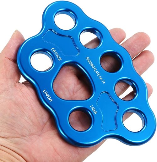 Lixada Paw Rigging Plate 45KN 8/15 Holes Large Anchor Multipliers Connector Gear for Aerial Dance & Rock Climbing