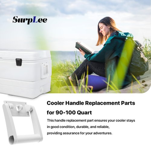 21025 Replacement Handles for Coolers,Compatible with 90-100 Qt Coolers，High Strength Plastic Handles & Screws Replacement Parts-2 Pack