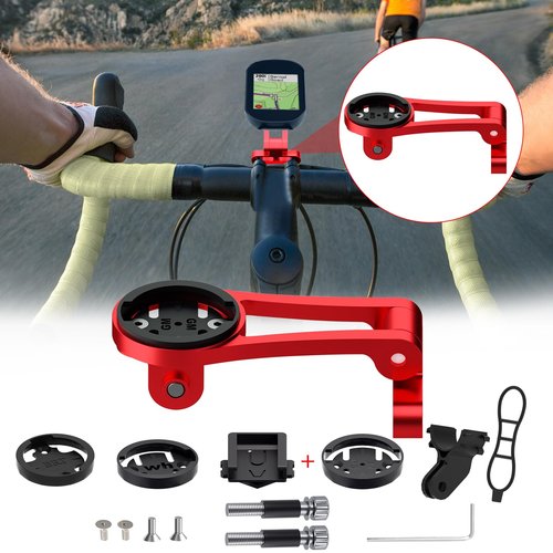 BIKOOCO Out Front Adjustable Bicycle Mount - Aluminum Alloy Bike Mount for Garmin Extended Mountain Bike Computer Road Mountain Cycling GPS Combo Extended Bike Accessories for 32mm Handlebar
