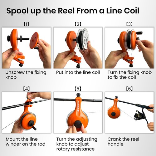 Pristis Fishing Line Winder, Reel Spooler with Unwinding System, Spool Holder with Handhold & Clamps, Anti-Twist Spooling Station, Adjustable Versatile Accessories for Baitcasting and Spinning Reel
