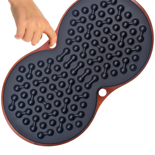 WALKINGDESK Anti Fatigue Balance Board Standing Desk Mat Office, Wooden Wobble Board Comfort Floor Mat to Relieve Foot, Knee, Back Pain, Rocker Board, Standing Desk Accessories, Black