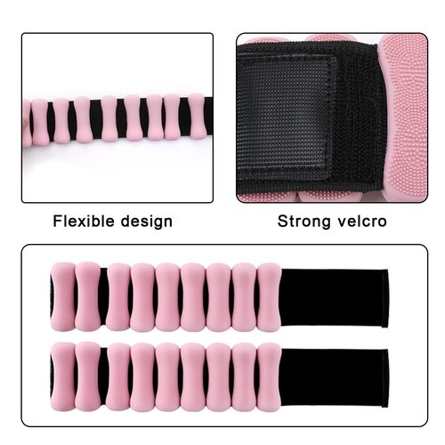 Adjustable wrist and ankle weights for women-Ankle Weights 2 Lbs/1Lb Each-Leg weights for women man (Pink)