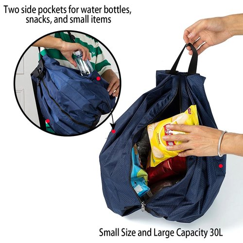 CAFINY Ultra Lightweight Waterproof Small Hiking Backpack,Packable, Foldable Collapsible For Beach, Camping And Gym,Small Gym Bag, Casual daypacks, Travel Backpack, (Blue)