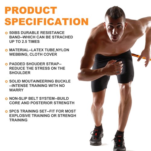 OYINDIZ Resistance Explosive Training Set Help to Improve Power, Strength, Agility, Track and Field for Football Baseball Running Basketball Multi-Directional Equipment