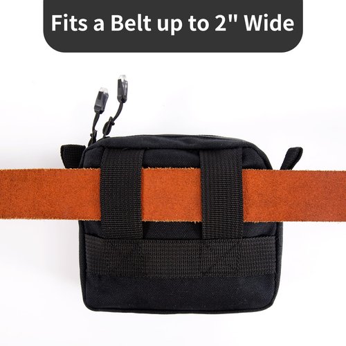 Brand EDC Organizer - Zippered Belt Bag for Men & Women, Side Gusset Design, Ideal for Travel & Hiking