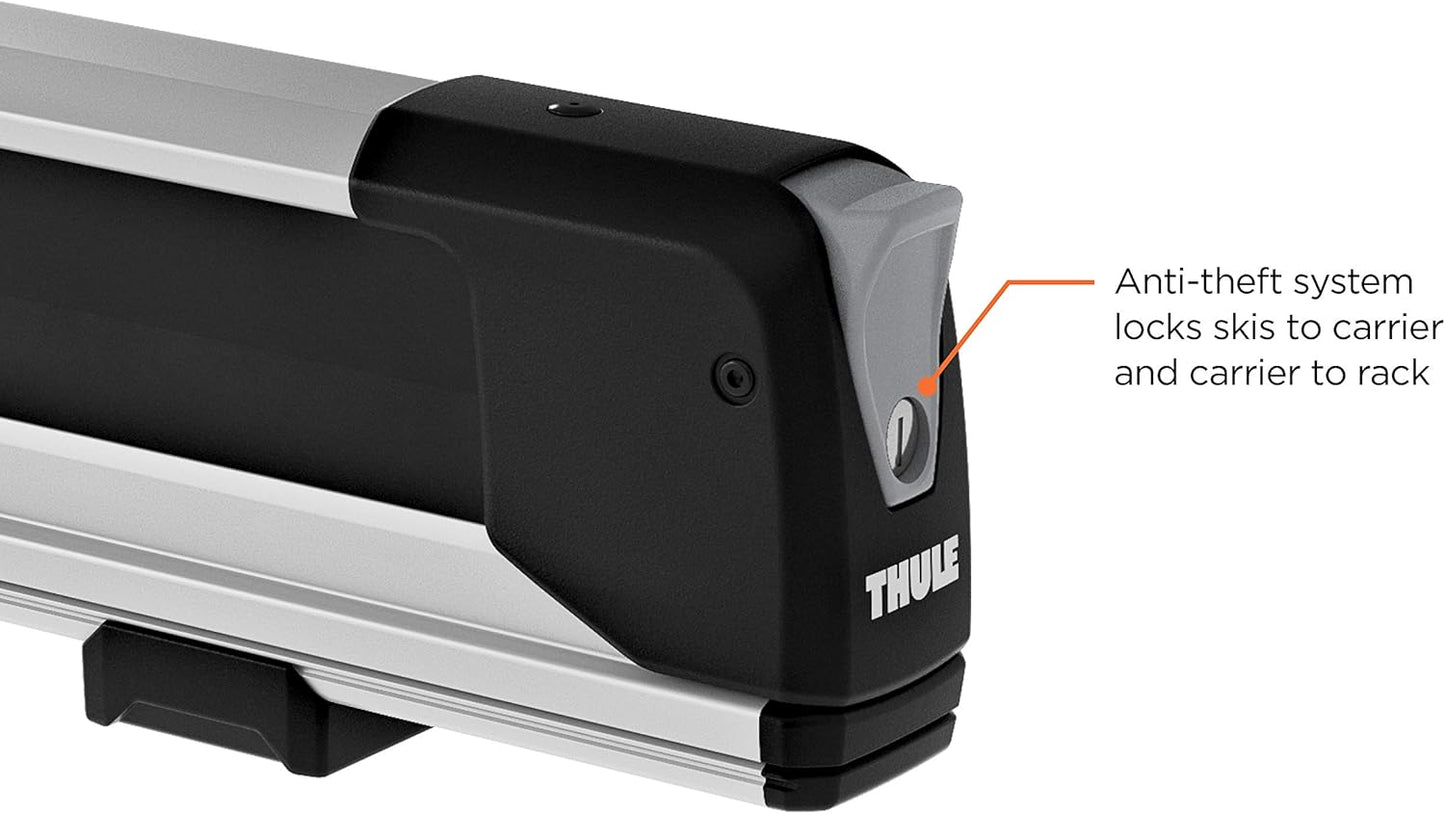 Thule SnowPack Ski/Snowboard Rack, Large (6 Pr/4 Boards), Black
