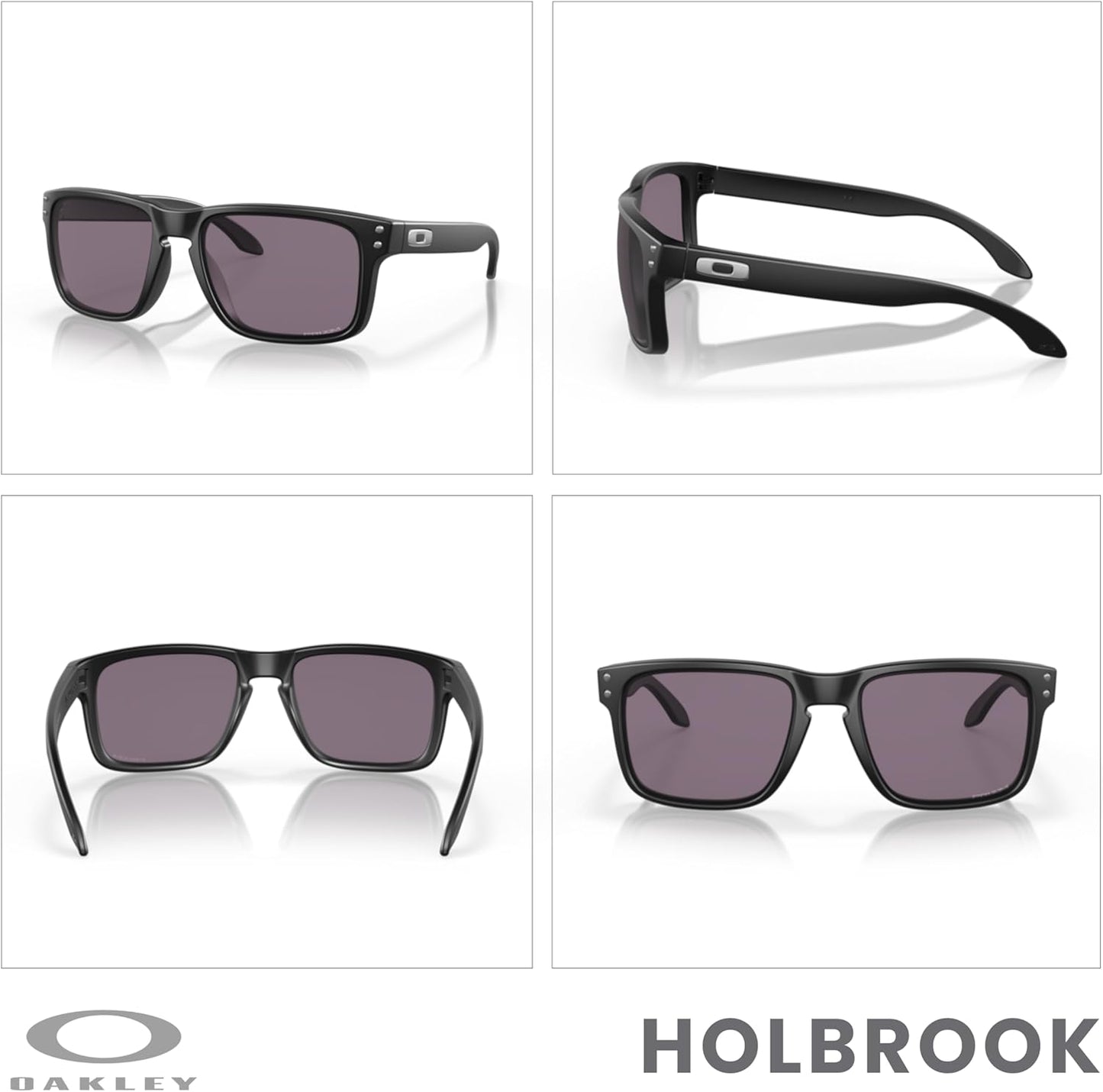 OAKLEY Holbrook OO9102 Square Sunglasses for Men+ Bundle Accessory Leash Kit, Microfiber Pouch