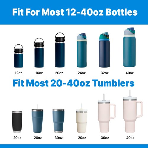 Bluwing Water Bottle Handle Strap Compatible with Owala, Stanley Cup, Handle Strap for Hydro Flask and Most 12-40oz Water Bottles(Daisy Green 4)