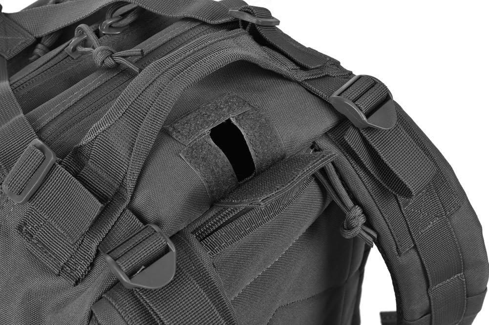 Military Tactical Backpack,Small Army Assault Pack Molle Bug Out Bag Backpacks Rucksack Daypack with Tactical US Flag Patch Black