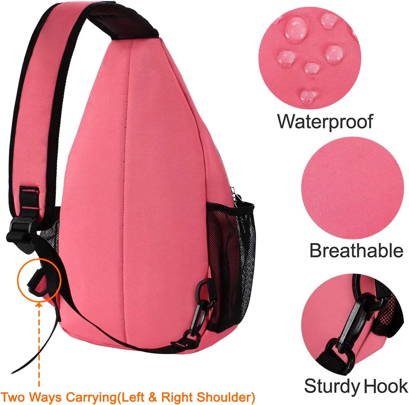 MOSISO Sling Backpack, Multipurpose Crossbody Shoulder Bag Travel Hiking Daypack