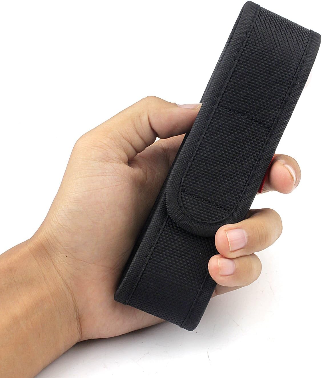 Moobibear 2-Pack Nylon Flashlight Holster for Duty Belt, Adjustable Small Heavy Duty Belt Flashlight Holder for 5"-6.5" High Flashlight, Carry Your Tac Flashlight on Belt with Flashlight Pouch
