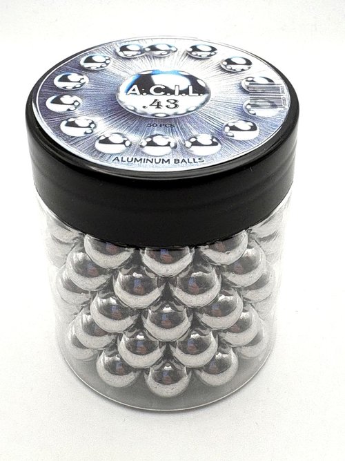 Premium Aluminum Balls in 43 Caliber Solid Resuable Seamless Paintballs for High Impact, Training, Target Practice and Defense .43 Cal.