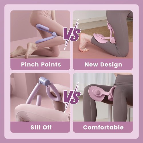 JOYFIYU Thigh Trainer Thigh Exerciser&Resistance Bands，Thigh Toner，Inner Thigh Exercise Equipment，Kegel Exercise Products for Women Tightening，Thigh Exercise Equipment Upgrade 26 Pounds (Pink)