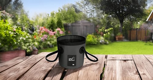 BANCHELLE Collapsible Bucket Water Container Portable Folding Camp Wash Basin for Outdoor Traveling Hiking Fishing Car Washing Gardening Camping 2 PCS (Black, 20L)