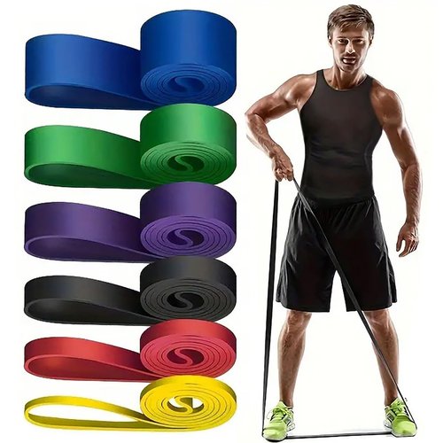 Pull Up Assist Resistance Band Set for Working Out Men Women Long Eexercise Bands Resistance Bands for Stretching, Fitness, Training, Physical Therapy(6PCS)