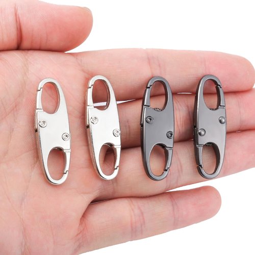 LCCHOLV 4PCS Zipper Clips Anti Theft - Double Opening Small S Carabiner Clip, Zipper Locks Anti Theft, Holding The Zipper Closed for Backpacks/Keychain/Luggage, Zipper Pull Replacement