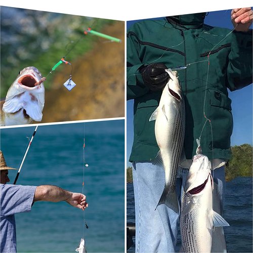 Surf Fishing Tackle Kit Surf Fishing Rigs Double Hook Bottom Rigs Hi-Lo Rig Fishing Leader Rig Pier Fishing Catfishing Bottom Fishing Beach Ocean Saltwater Fishing Rigs