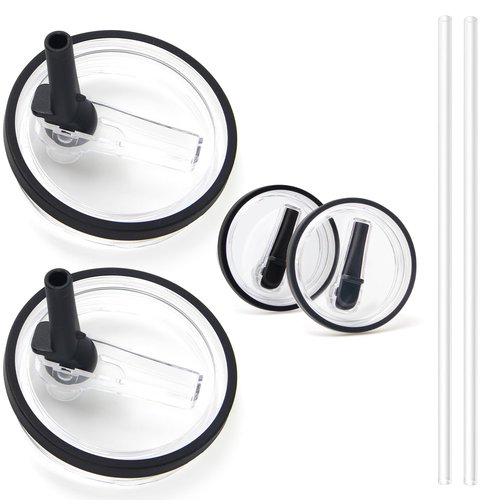 2 Pack 40 oz Tumbler Flip Straw Lid Replacement Fit for Stanley Quencher, Leak Proof for Stanley Lid Replacement Spill Proof Reusable Tumbler Cover Compatible with 40oz Stanley Cup Accessories