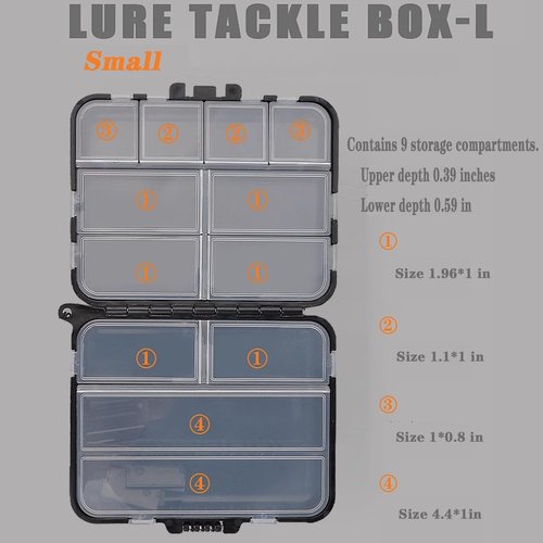 Tcakelox 5 Pack Mini Plastic Tackle Boxes for Small Tackle Box Organizer, Ideal for Fishing Storage Containers, Kayak Fly Boxes Large
