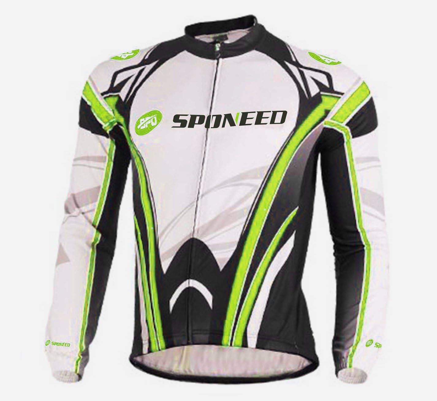 sponeed Men's Bicycle Shirts Long Sleeve Biker Jerseys Full Zipper Winter Cycling Gear Breathable