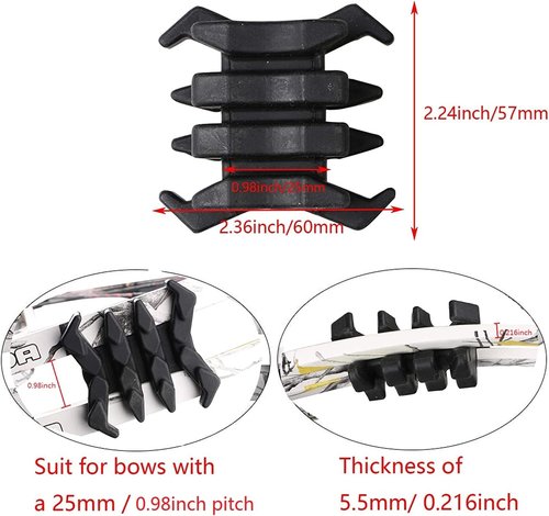 1 Pair Archery Rubber Bow Limbs Vibration Damper Dampener Stabilizer Silencers for Split Limb Compound Bows …