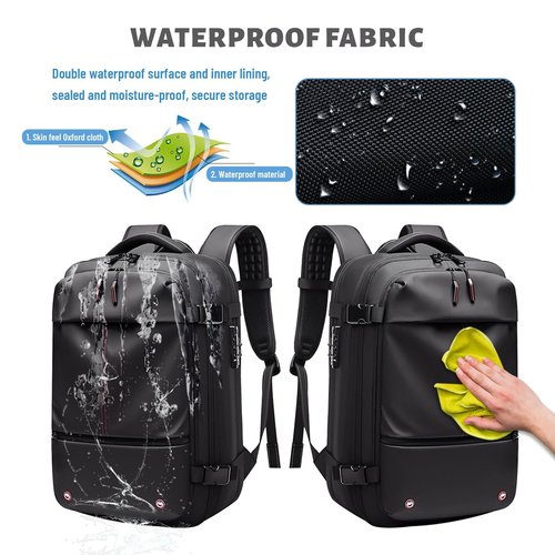 Vacuum Backpack - Water Expandable Vacpack with Vacuum Compression & 19 Inch Large Capacity, Anti Theft Backpack for Travel (Green)