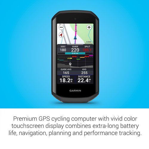 Garmin Edge 1050®, Premium Cycling Computer, Vivid Color Touchscreen Display, Built-in Speaker, Advanced Training and Group Ride Features, Road Hazard Alerts