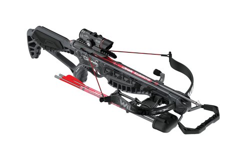 Barnett Wildcat CRX Crossbow - Lightweight & Easy to Assemble Tactical Recurve Crossbow. 280 FPS with Premium Red/Green 3 Dot Scope, Quick Detach Quiver, and 2 Headhunter Bolts