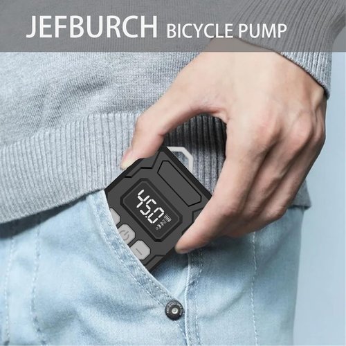 Mini Electric Portable Bicycle Pump, with American Valve.